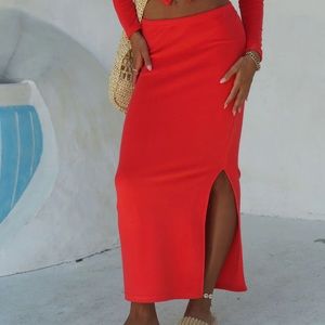 NWT Araminta James TERRY COLUMN SKIRT CORAL